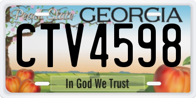 GA license plate CTV4598