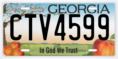 GA license plate CTV4599