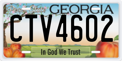GA license plate CTV4602