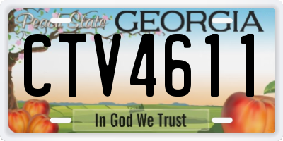 GA license plate CTV4611