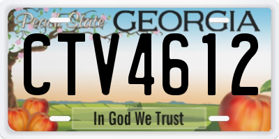 GA license plate CTV4612