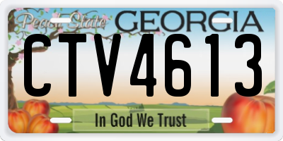 GA license plate CTV4613