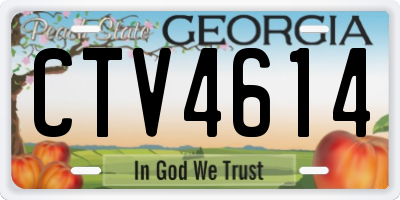 GA license plate CTV4614