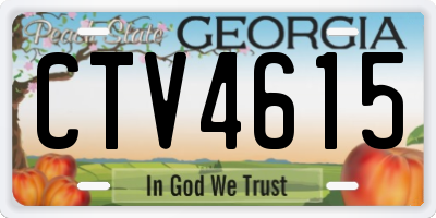 GA license plate CTV4615