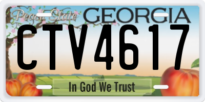 GA license plate CTV4617