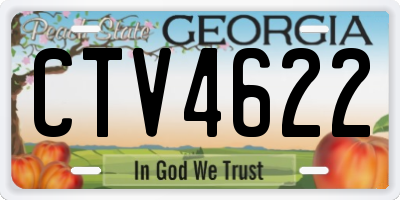 GA license plate CTV4622