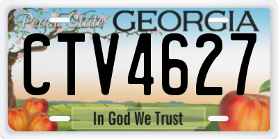 GA license plate CTV4627