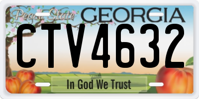 GA license plate CTV4632