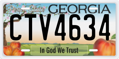 GA license plate CTV4634