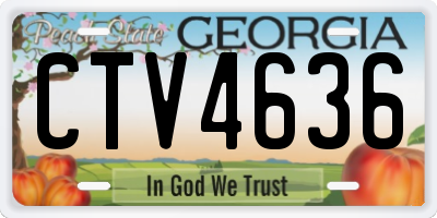GA license plate CTV4636