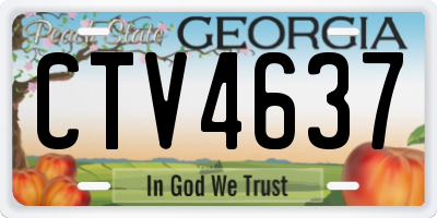 GA license plate CTV4637
