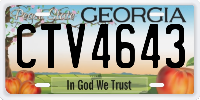 GA license plate CTV4643