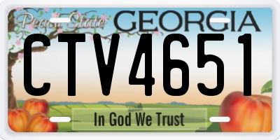 GA license plate CTV4651