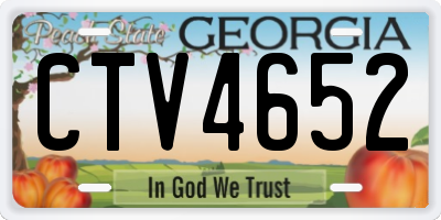 GA license plate CTV4652