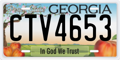GA license plate CTV4653