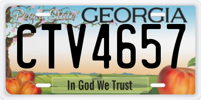GA license plate CTV4657