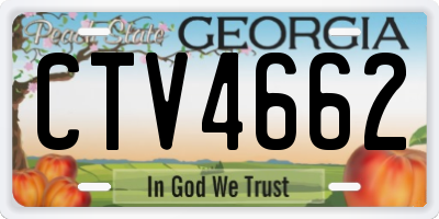 GA license plate CTV4662