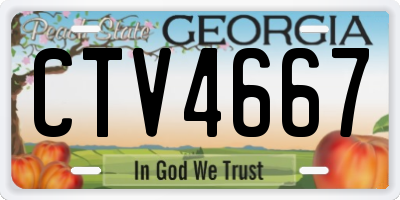 GA license plate CTV4667