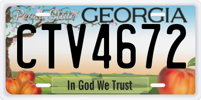 GA license plate CTV4672