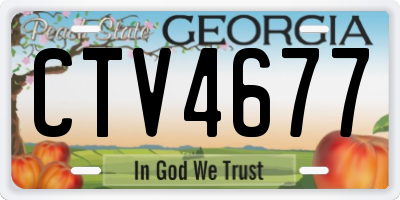 GA license plate CTV4677