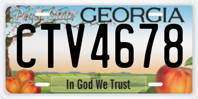 GA license plate CTV4678