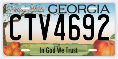 GA license plate CTV4692