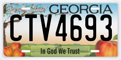 GA license plate CTV4693