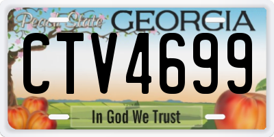 GA license plate CTV4699