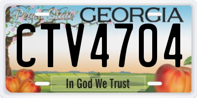GA license plate CTV4704