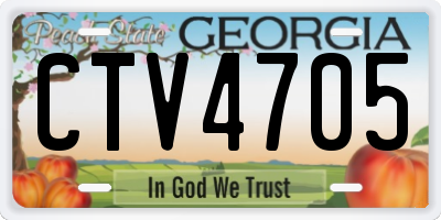 GA license plate CTV4705