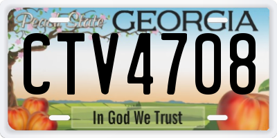 GA license plate CTV4708