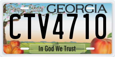 GA license plate CTV4710
