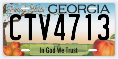 GA license plate CTV4713