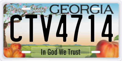 GA license plate CTV4714