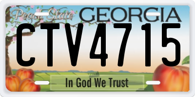 GA license plate CTV4715