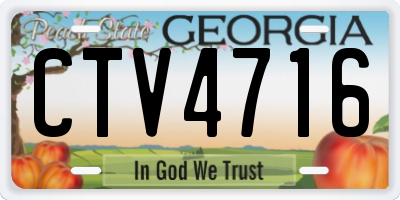 GA license plate CTV4716