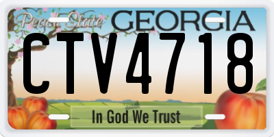 GA license plate CTV4718