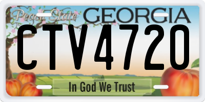 GA license plate CTV4720