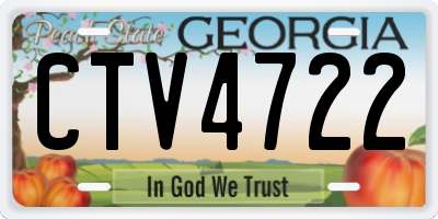GA license plate CTV4722