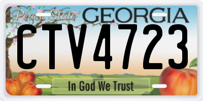 GA license plate CTV4723
