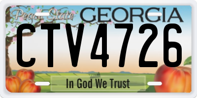 GA license plate CTV4726
