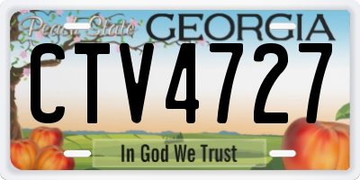 GA license plate CTV4727