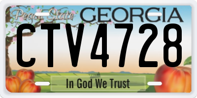 GA license plate CTV4728