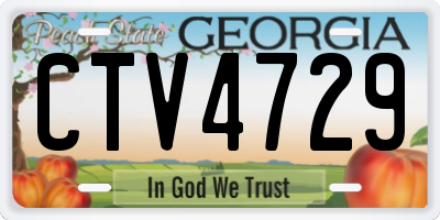 GA license plate CTV4729