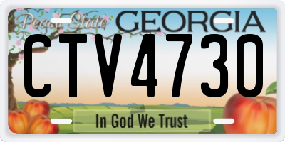 GA license plate CTV4730