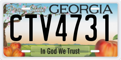 GA license plate CTV4731