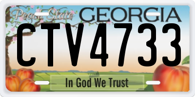 GA license plate CTV4733