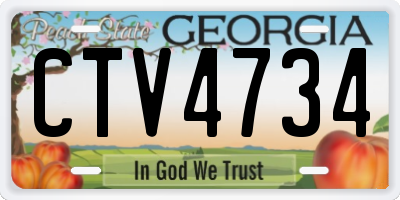 GA license plate CTV4734