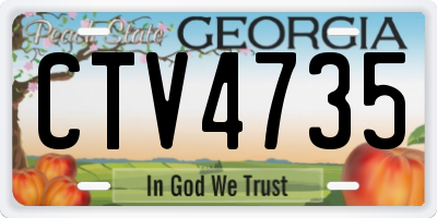 GA license plate CTV4735