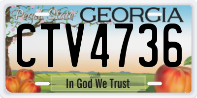 GA license plate CTV4736
